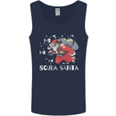 Ho Ho Ho Scuba Santa Diving Diver Christmas Mens Vest Tank Top Navy Blue