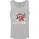 Ho Ho Ho Scuba Santa Diving Diver Christmas Mens Vest Tank Top Sports Grey