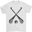 Hurling Bats and Ball Mens T-Shirt 100% Cotton White