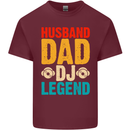Husband Dad DJ Legend Fathers Day Mens Cotton T-Shirt Tee Top Maroon