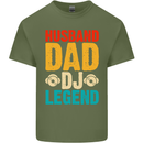 Husband Dad DJ Legend Fathers Day Mens Cotton T-Shirt Tee Top Military Green