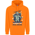 I Am the Avalanche Funny Snowboarding Childrens Kids Hoodie Orange
