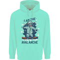 I Am the Avalanche Funny Snowboarding Childrens Kids Hoodie Peppermint