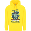 I Am the Avalanche Funny Snowboarding Childrens Kids Hoodie Yellow