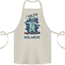 I Am the Avalanche Funny Snowboarding Cotton Apron 100% Organic Natural