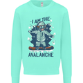 I Am the Avalanche Funny Snowboarding Kids Sweatshirt Jumper Peppermint