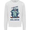 I Am the Avalanche Funny Snowboarding Kids Sweatshirt Jumper White