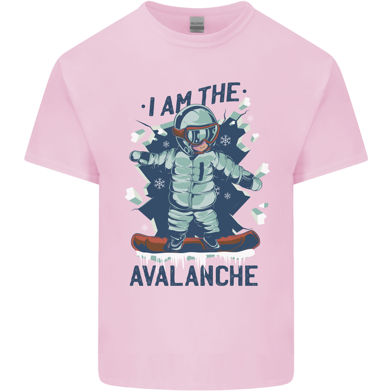 I Am the Avalanche Funny Snowboarding Kids T-Shirt Childrens Light Pink