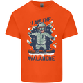I Am the Avalanche Funny Snowboarding Kids T-Shirt Childrens Orange