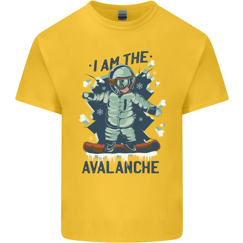 I Am the Avalanche Funny Snowboarding Kids T-Shirt Childrens Yellow