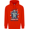 I Am the Avalanche Funny Snowboarding Mens 80% Cotton Hoodie Bright Red