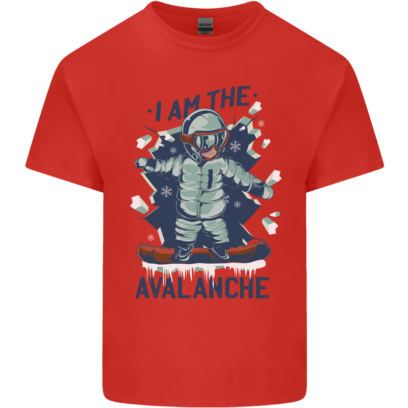 I Am the Avalanche Funny Snowboarding Mens Cotton T-Shirt Tee Top Red