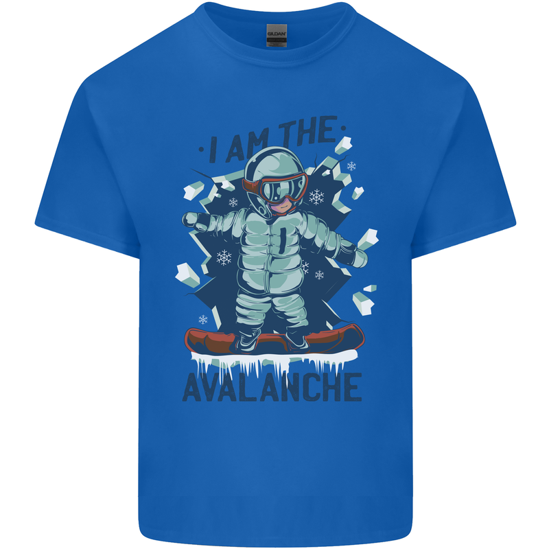 I Am the Avalanche Funny Snowboarding Mens Cotton T-Shirt Tee Top Royal Blue