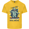 I Am the Avalanche Funny Snowboarding Mens Cotton T-Shirt Tee Top Yellow
