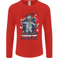 I Am the Avalanche Funny Snowboarding Mens Long Sleeve T-Shirt Red