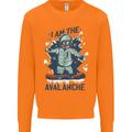 I Am the Avalanche Funny Snowboarding Mens Sweatshirt Jumper Orange
