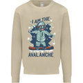I Am the Avalanche Funny Snowboarding Mens Sweatshirt Jumper Sand