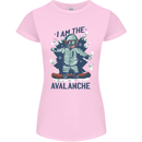 I Am the Avalanche Funny Snowboarding Womens Petite Cut T-Shirt Light Pink