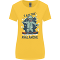 I Am the Avalanche Funny Snowboarding Womens Wider Cut T-Shirt Yellow