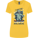 I Am the Avalanche Funny Snowboarding Womens Wider Cut T-Shirt Yellow