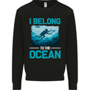 I Belong to the Ocean Scuba Diving Diver Dive Mens Sweatshirt Jumper Black