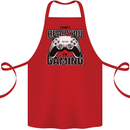 I Can't Hear You Im Gaming Funny Gamer Cotton Apron 100% Organic Red