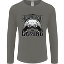 I Can't Hear You Im Gaming Funny Gamer Mens Long Sleeve T-Shirt Charcoal
