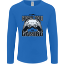 I Can't Hear You Im Gaming Funny Gamer Mens Long Sleeve T-Shirt Royal Blue