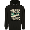 I Canoe Better Funny Canoeing Kayaking Kayak Mens 80% Cotton Hoodie Black