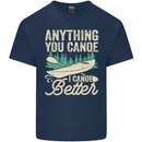 I Canoe Better Funny Canoeing Kayaking Kayak Mens Cotton T-Shirt Tee Top Navy Blue