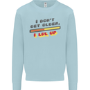 I Don't Get Older Funny Gaming Gamer Birthday Kids Sweatshirt Jumper Light Blue