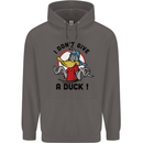 I Don't Give a Duck Funny Offensive Rude Joke Mens 80% Cotton Hoodie Charcoal