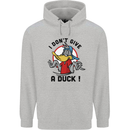 I Don't Give a Duck Funny Offensive Rude Joke Mens 80% Cotton Hoodie Sports Grey