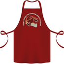 I Dont Crash Funny Motocross Biker Xmoto Cotton Apron 100% Organic Maroon