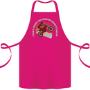 I Dont Crash Funny Motocross Biker Xmoto Cotton Apron 100% Organic Pink