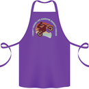 I Dont Crash Funny Motocross Biker Xmoto Cotton Apron 100% Organic Purple