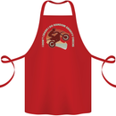 I Dont Crash Funny Motocross Biker Xmoto Cotton Apron 100% Organic Red