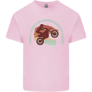 I Dont Crash Funny Motocross Biker Xmoto Kids T-Shirt Childrens Light Pink