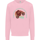 I Dont Crash Funny Motocross Biker Xmoto Mens Sweatshirt Jumper Light Pink