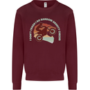 I Dont Crash Funny Motocross Biker Xmoto Mens Sweatshirt Jumper Maroon