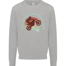 I Dont Crash Funny Motocross Biker Xmoto Mens Sweatshirt Jumper Sports Grey