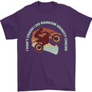 I Dont Crash Funny Motocross Biker Xmoto Mens T-Shirt 100% Cotton Purple