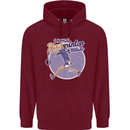 I Have a Badminton Attitude Funny Mens 80% Cotton Hoodie Maroon