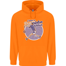 I Have a Badminton Attitude Funny Mens 80% Cotton Hoodie Orange