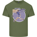 I Have a Badminton Attitude Mens Cotton T-Shirt Tee Top Military Green
