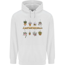 I Just Wet My Plants Funny Gardening House Mens 80% Cotton Hoodie White