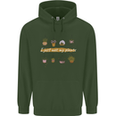 I Just Wet My Plants House Funny Gardening Mens 80% Cotton Hoodie Forest Green
