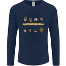 I Just Wet My Plants House Funny Gardening Mens Long Sleeve T-Shirt Navy Blue