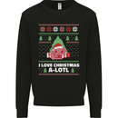I Love Christmas A-Lotl Funny Axolotl Xmas Kids Sweatshirt Jumper Black