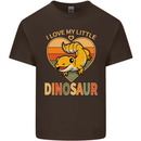 I Love My Little Dragon Bearded Dragon Mens Cotton T-Shirt Tee Top Dark Chocolate